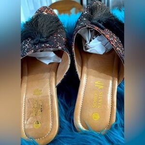 Silvia Cobos “Milonga” fringe tassel mules; Size 8.5; Bohochic, Girlhoodcore,